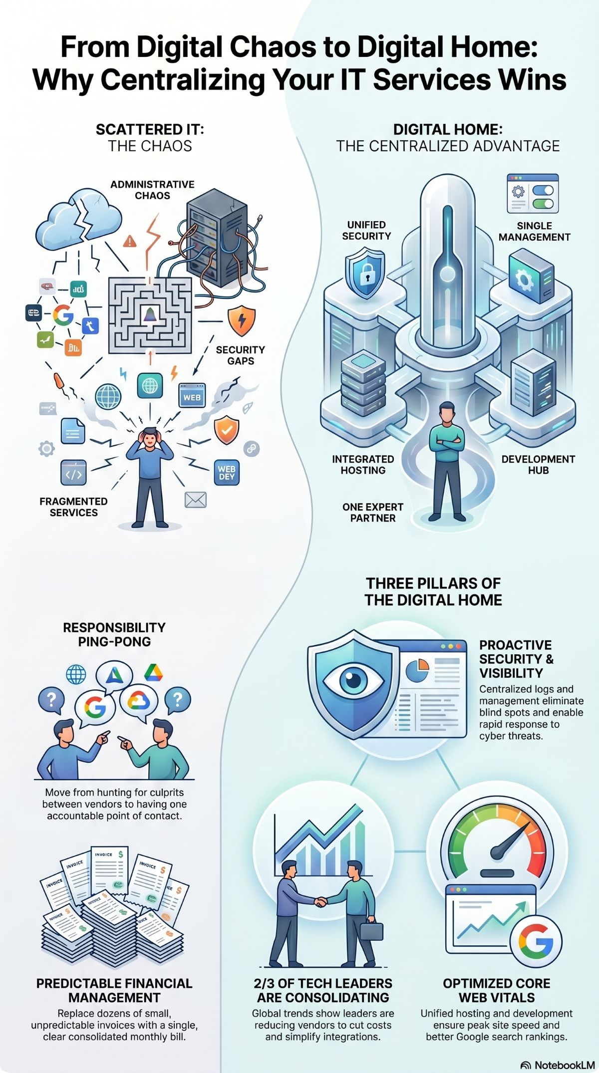Benefits of centralizing it services.